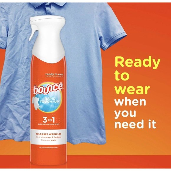 Bounce Rapid Touch-Up Spray Wrinkle Release Static Guard Fabric Freshener - Picture 5 of 5